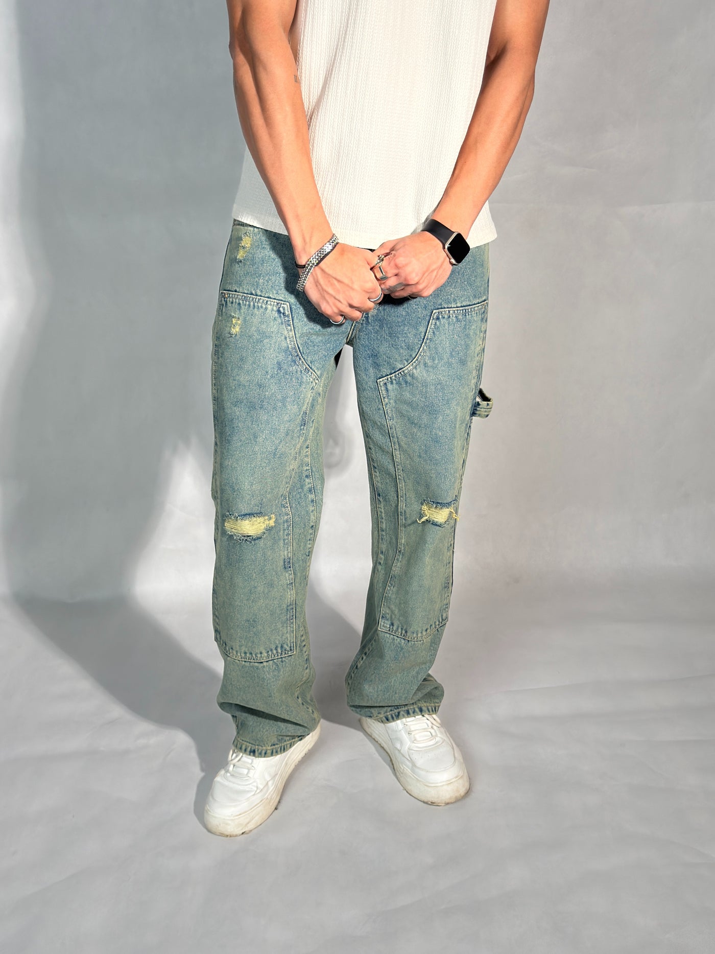 Retro Sunbeam Distressed Carpenter Jeans