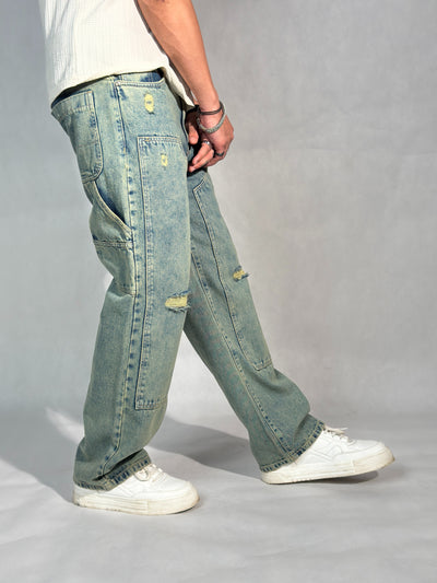 Retro Sunbeam Distressed Carpenter Jeans