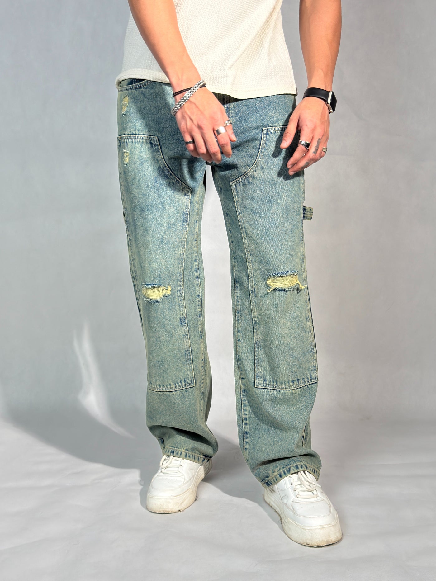 Retro Sunbeam Distressed Carpenter Jeans