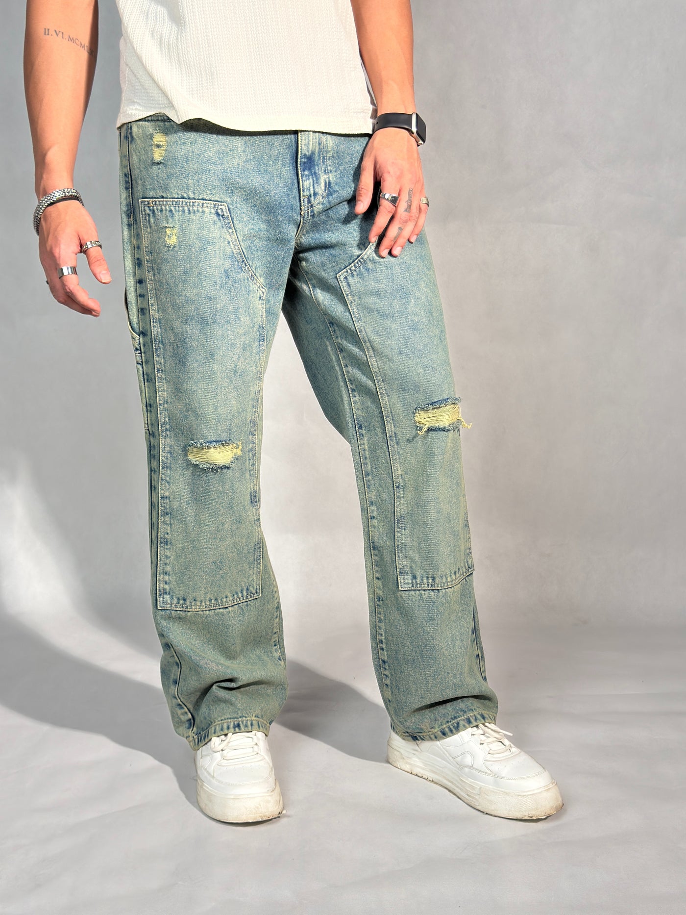 Retro Sunbeam Distressed Carpenter Jeans
