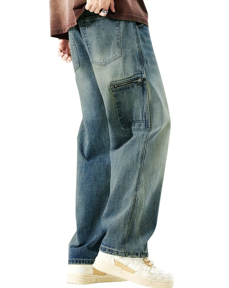 Take It Easy Blue Baggy Jeans – Offduty India