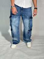 Blue Surge Wide Leg Cargo Jeans
