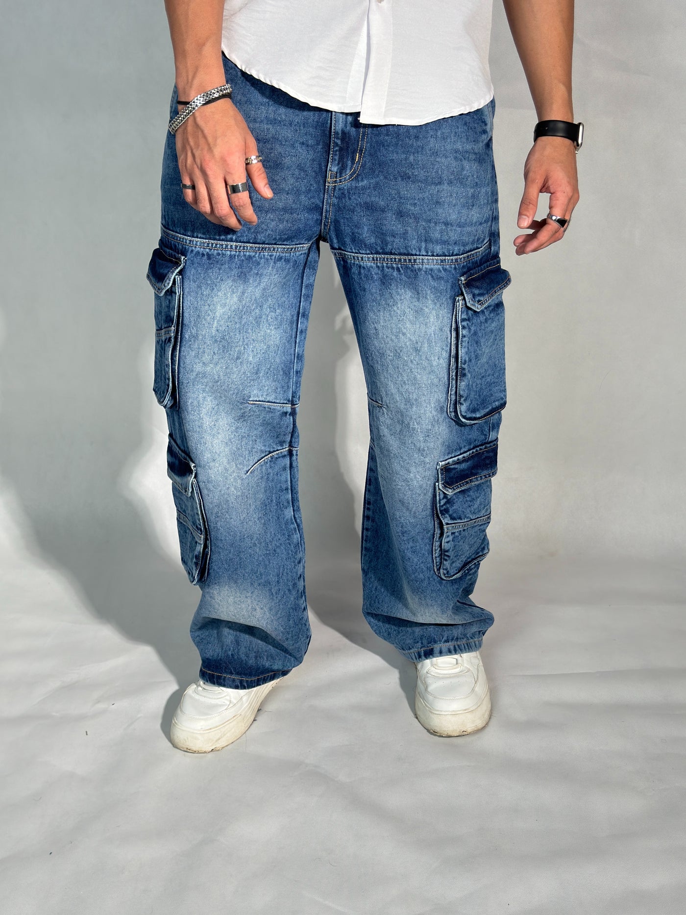 Blue Surge Wide Leg Cargo Jeans