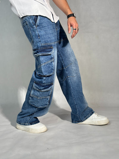 Blue Surge Wide Leg Cargo Jeans
