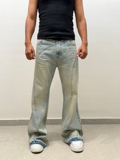 Deform Blue Straight A Line Jeans