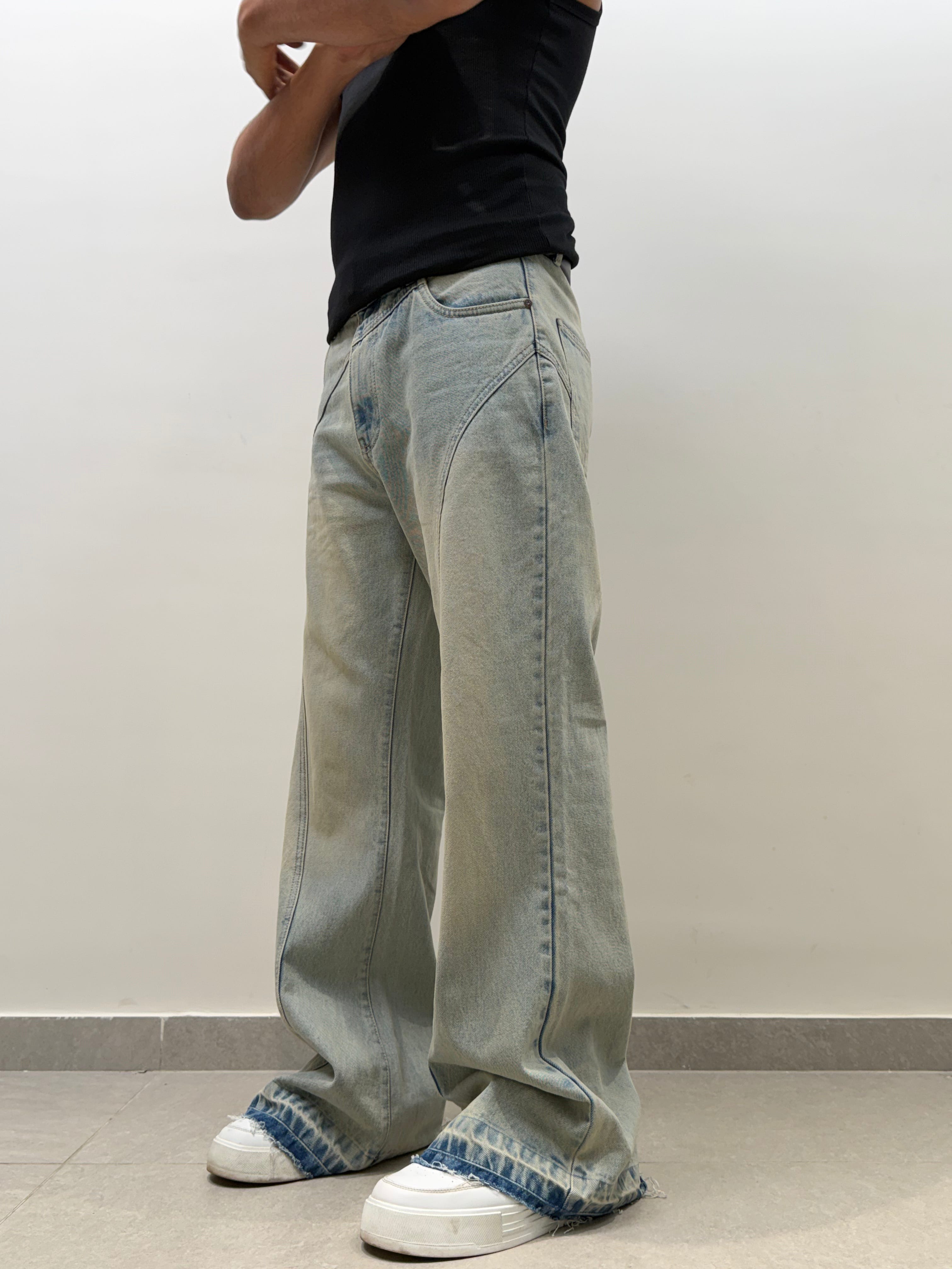 Deform Blue Straight A Line Jeans