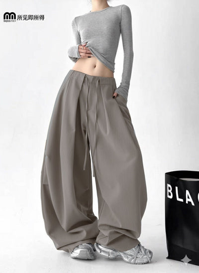 Draped Edit Wide Leg Pants