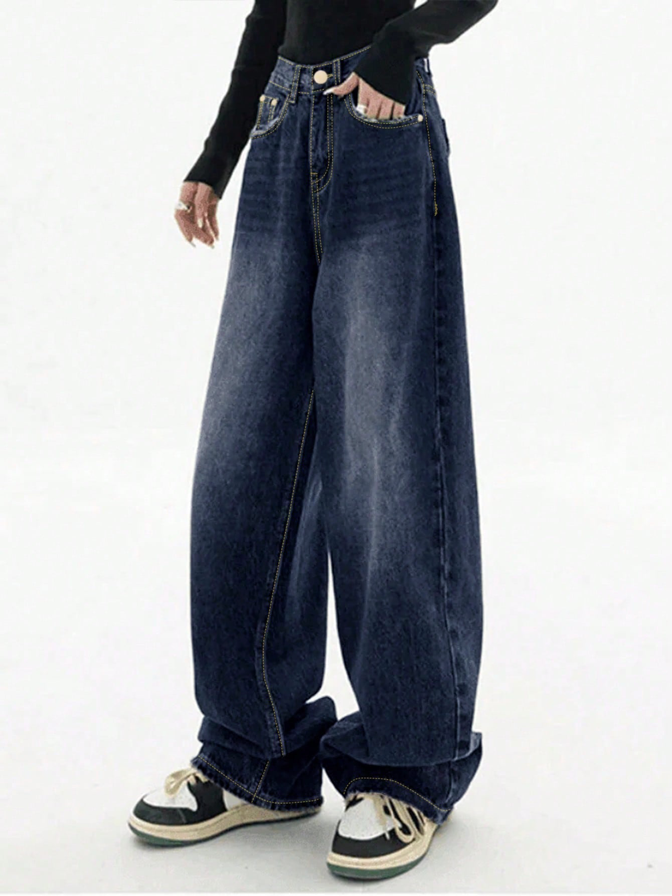So Much Attitude Baggy Wide Leg Jeans