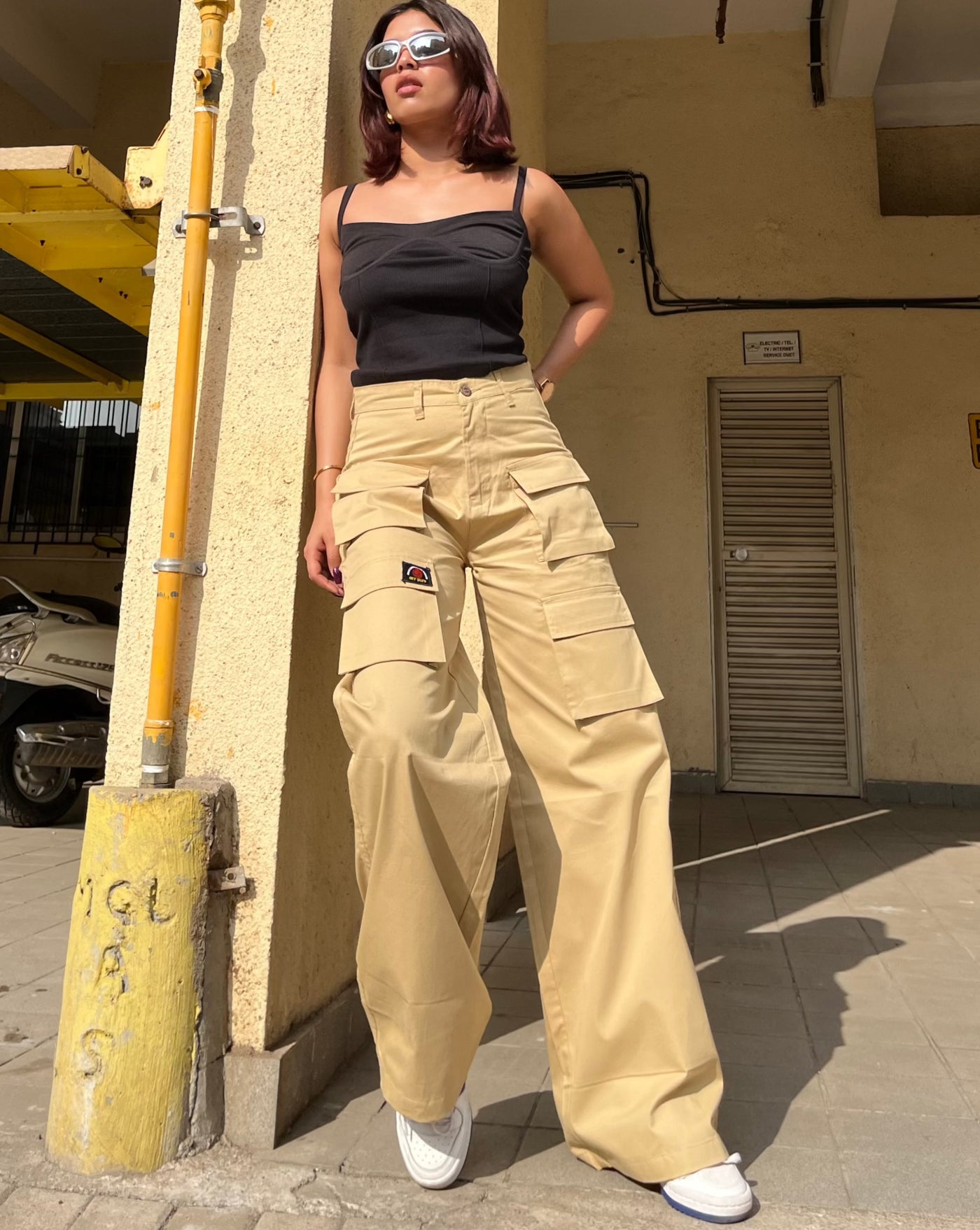 City Chic Multi Pocket Trousers