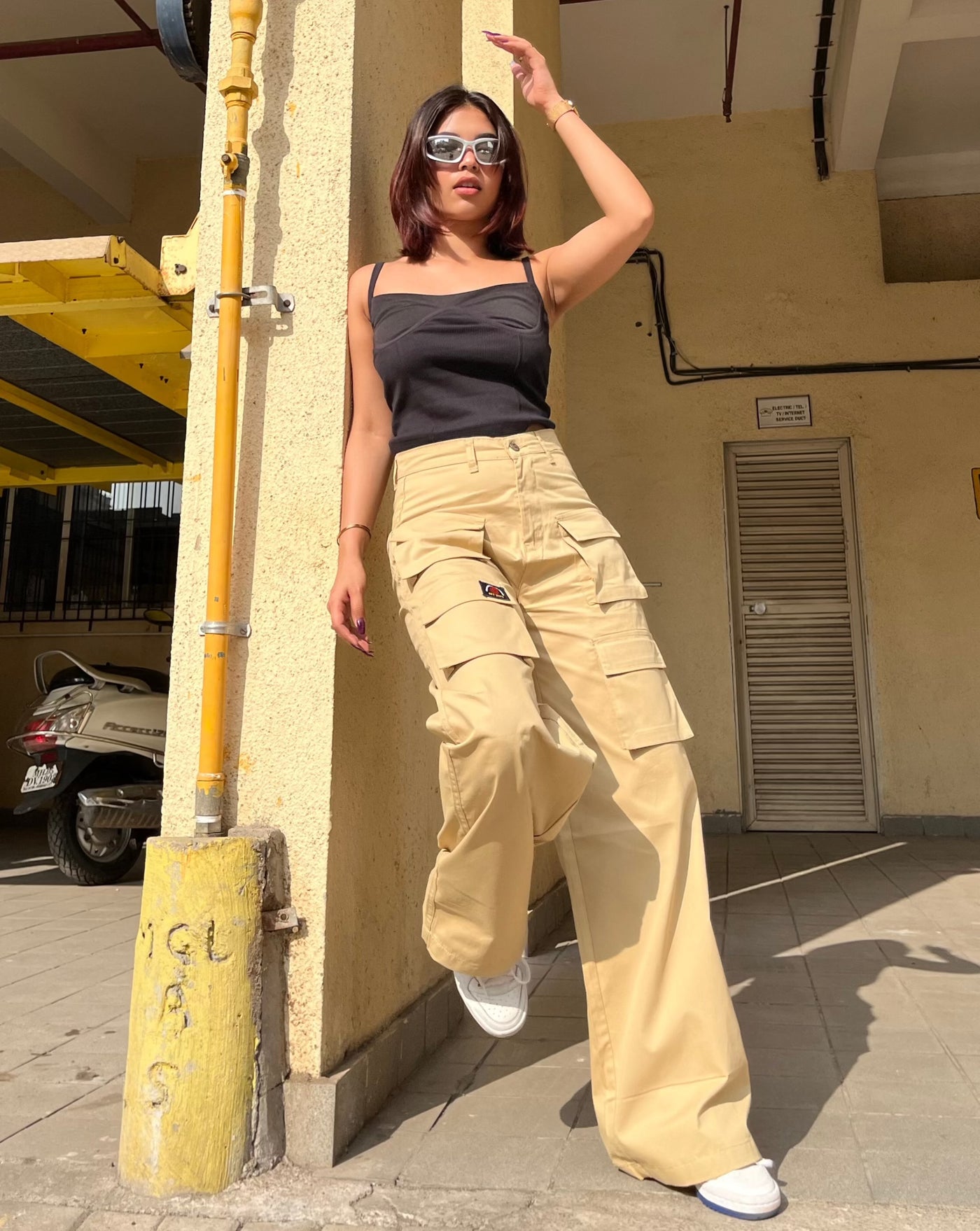 City Chic Multi Pocket Trousers