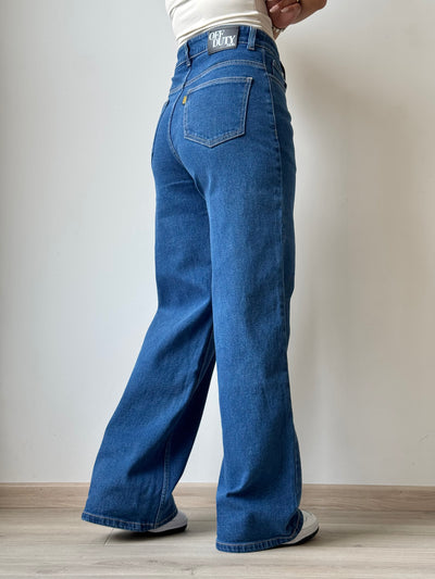 True Blue Wide Leg High Rise jeans