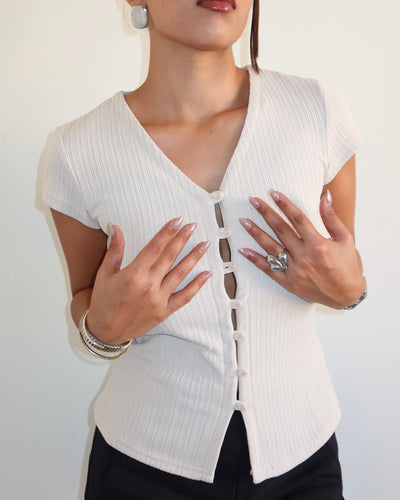 Pearlette Knit Cardigan Top