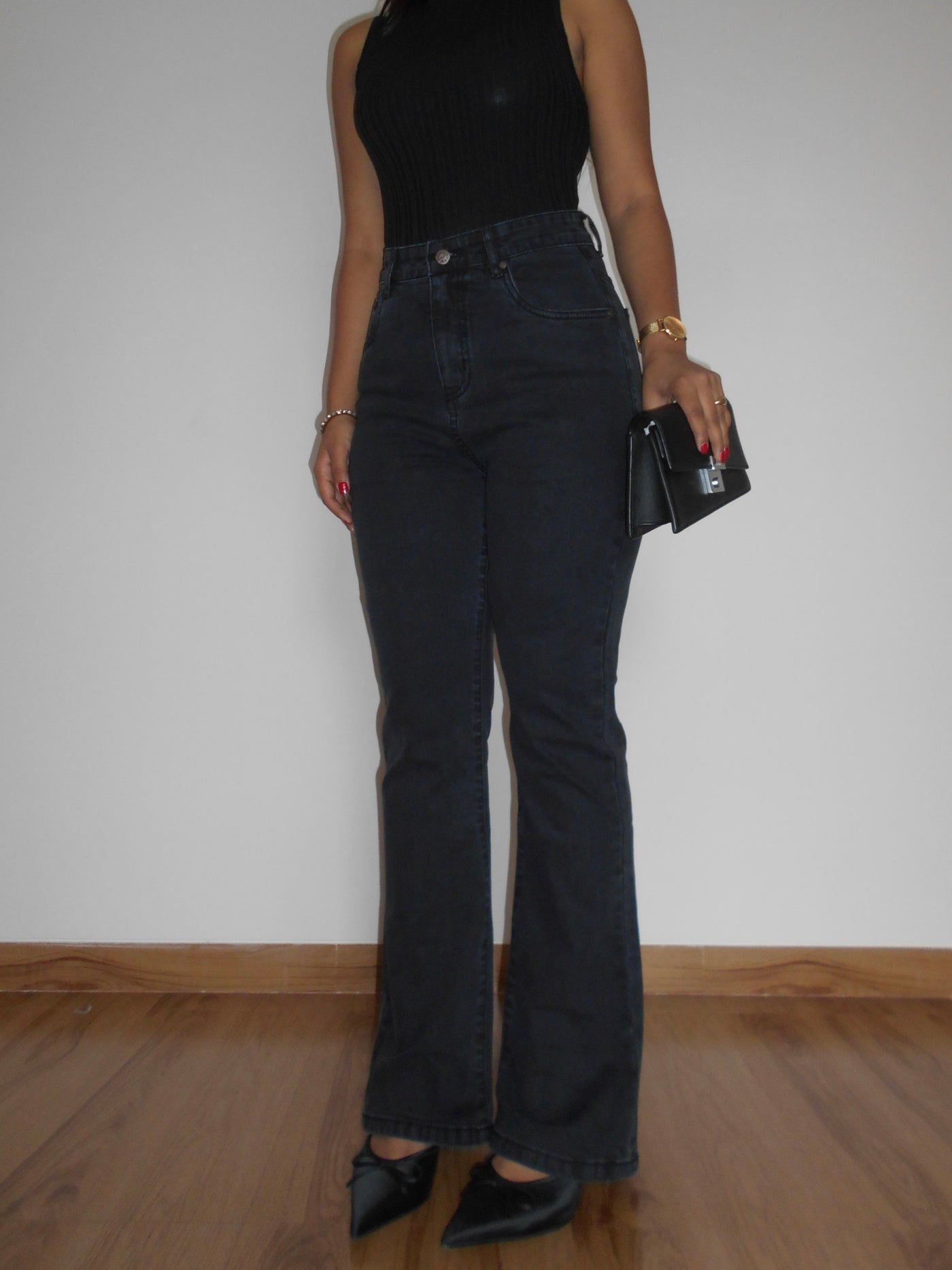 Noir Femme Bootcut Jeans