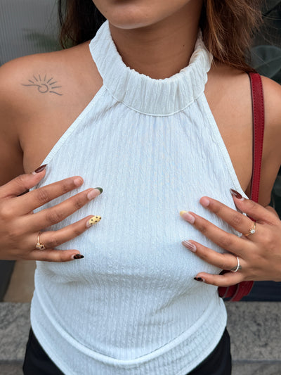 Scrabble Era High Neck Halter Top
