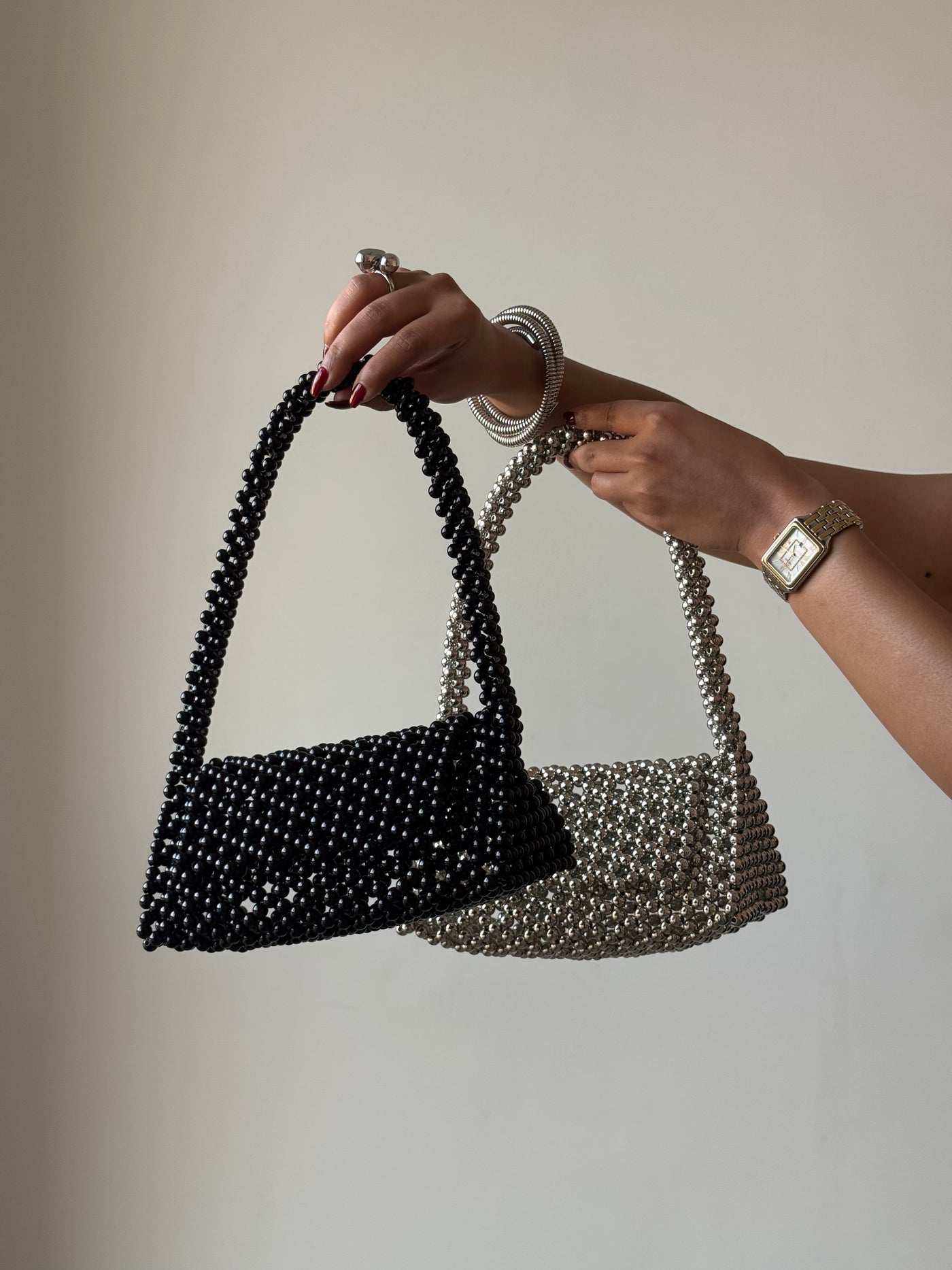 Illuminated Glass Stones Hand Bag