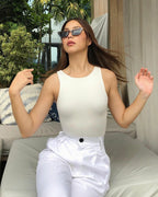 Soft Backless Boat Neck Tank Top