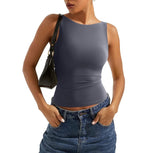 Soft Backless Boat Neck Tank Top