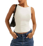 Soft Backless Boat Neck Tank Top