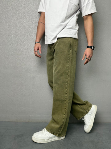 Sage Rust Wide Leg Jeans