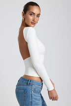 Backless Long Sleeve Top
