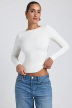 Backless Long Sleeve Top