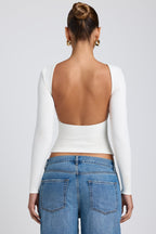 Backless Long Sleeve Top