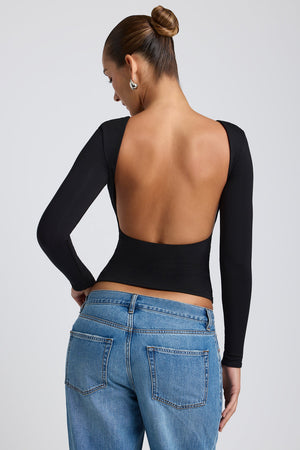 Backless Long Sleeve Top