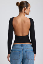 Backless Long Sleeve Top