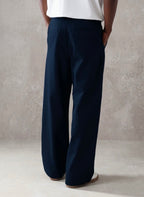 Pleated Minimal Wide Leg Trousers