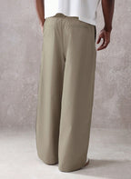 Pleated Minimal Wide Leg Trousers