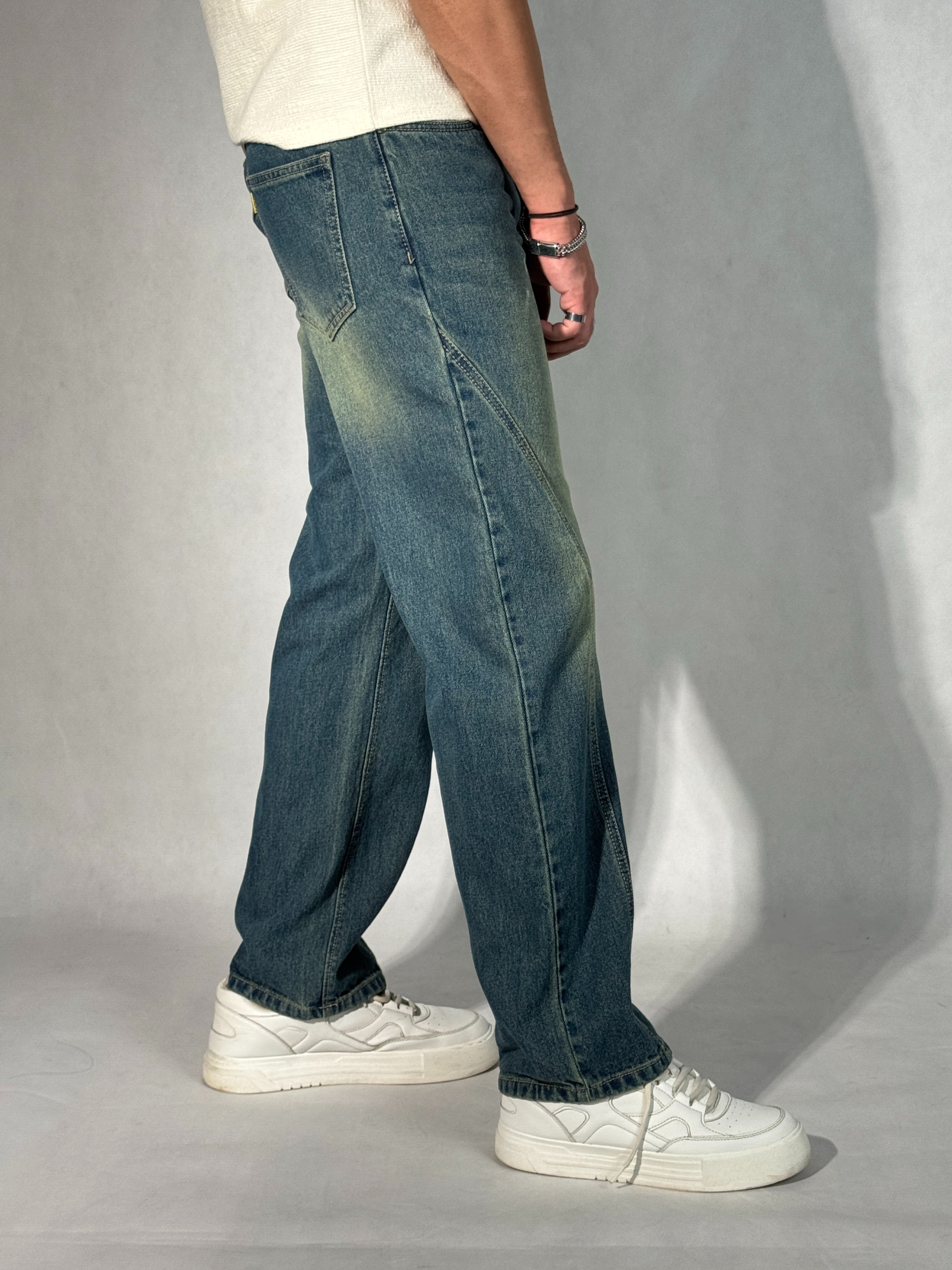 Subtle Fade Blue Straight Fit Jeans