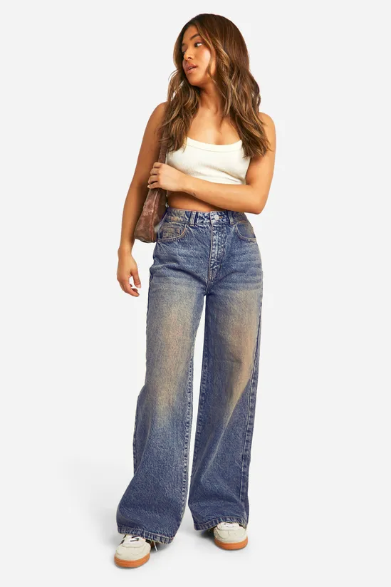Desert Blue Dust Wide Leg Jeans