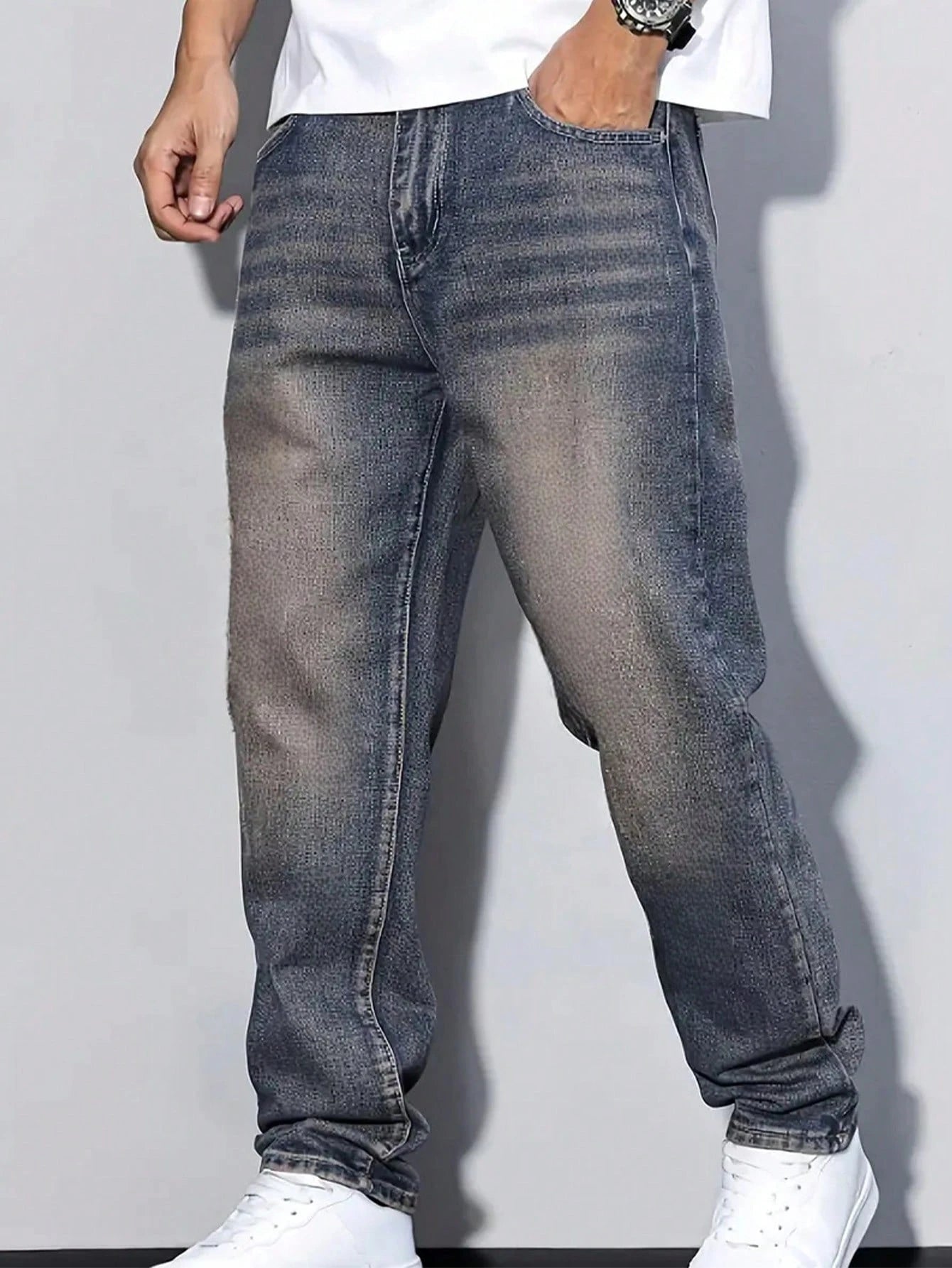 Earth Fade Blue Wash Straight Fit Jeans