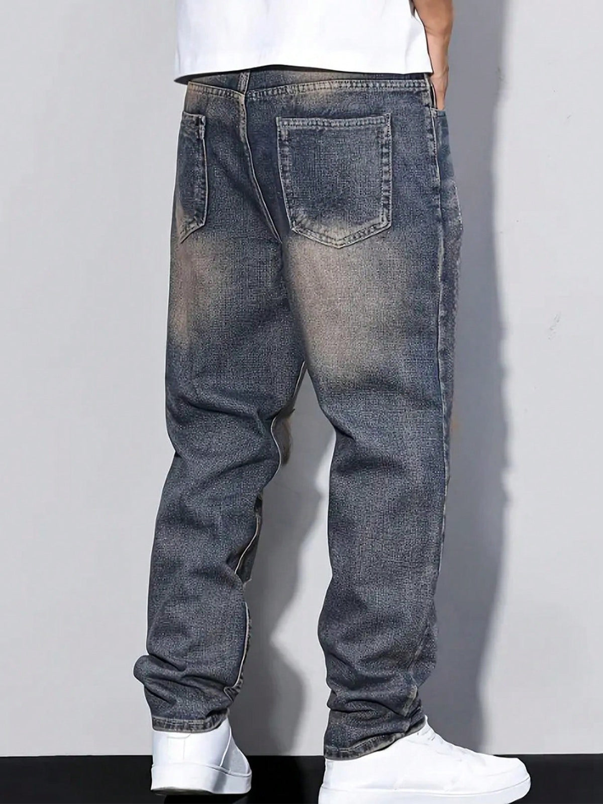 Earth Fade Blue Wash Straight Fit Jeans - Image 3