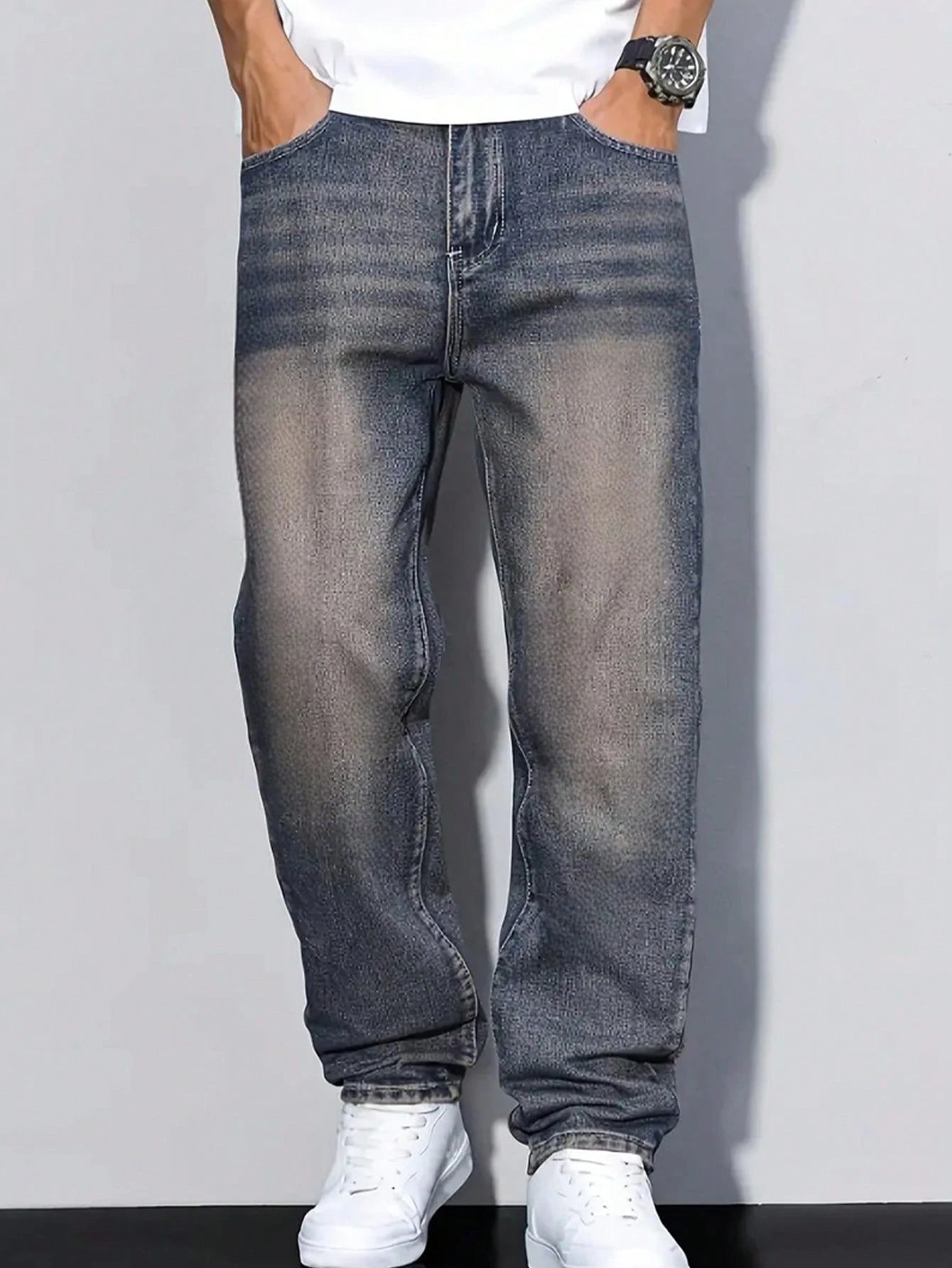 Earth Fade Blue Wash Straight Fit Jeans