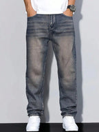 Earth Fade Blue Wash Straight Fit Jeans