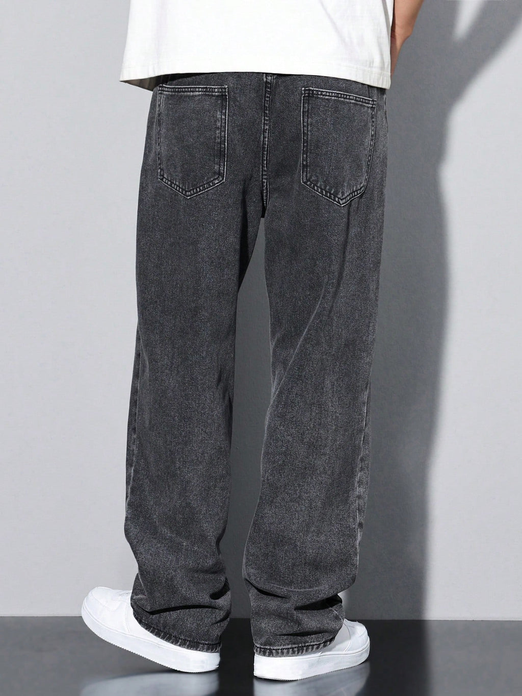 Grey Spectrum Loose Straight Fit Jeans