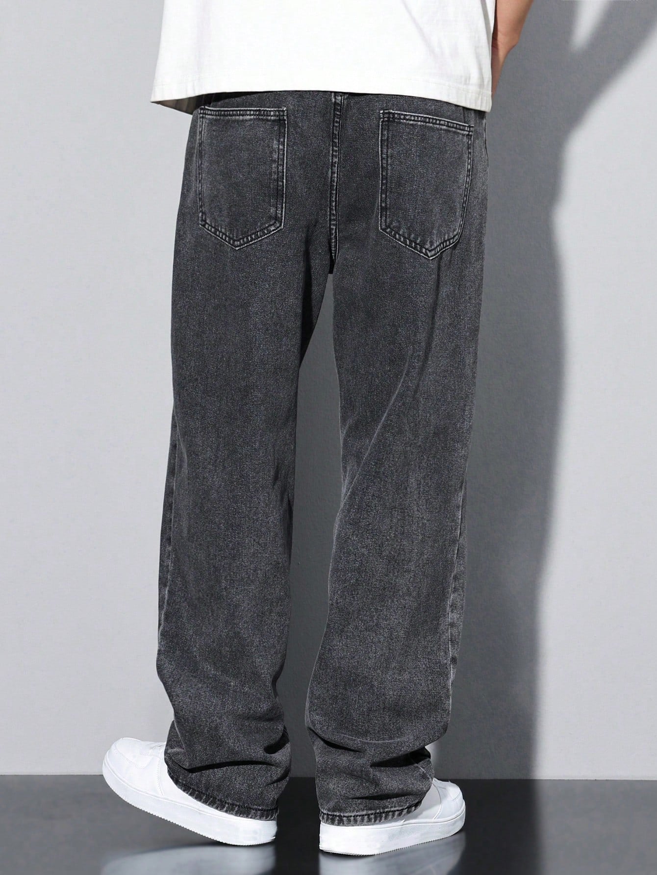 Grey Spectrum Loose Straight Fit Jeans