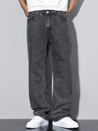 Grey Spectrum Loose Straight Fit Jeans