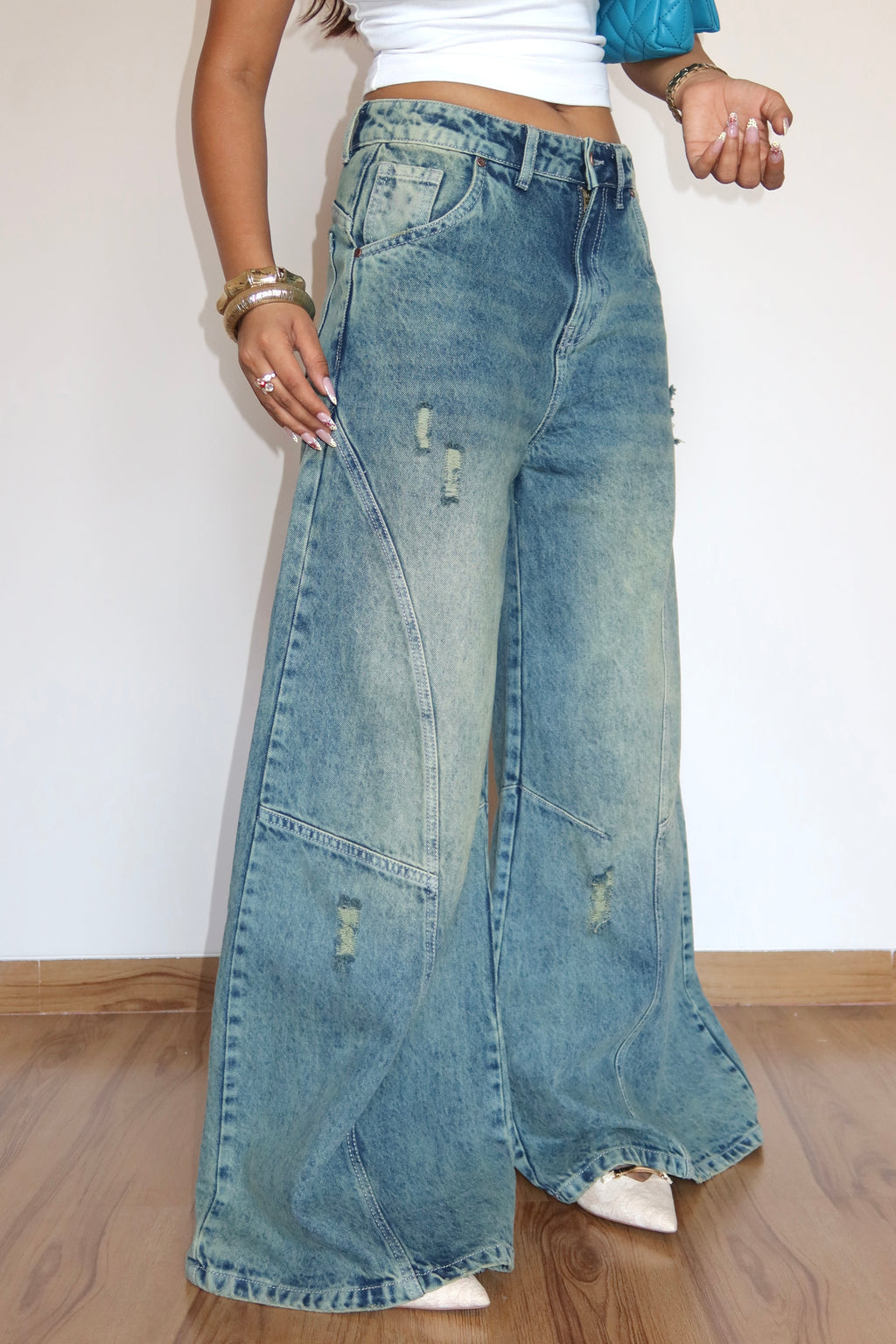 Scar Blue Extra Baggy Jeans