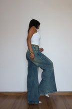 Scar Blue Extra Baggy Jeans