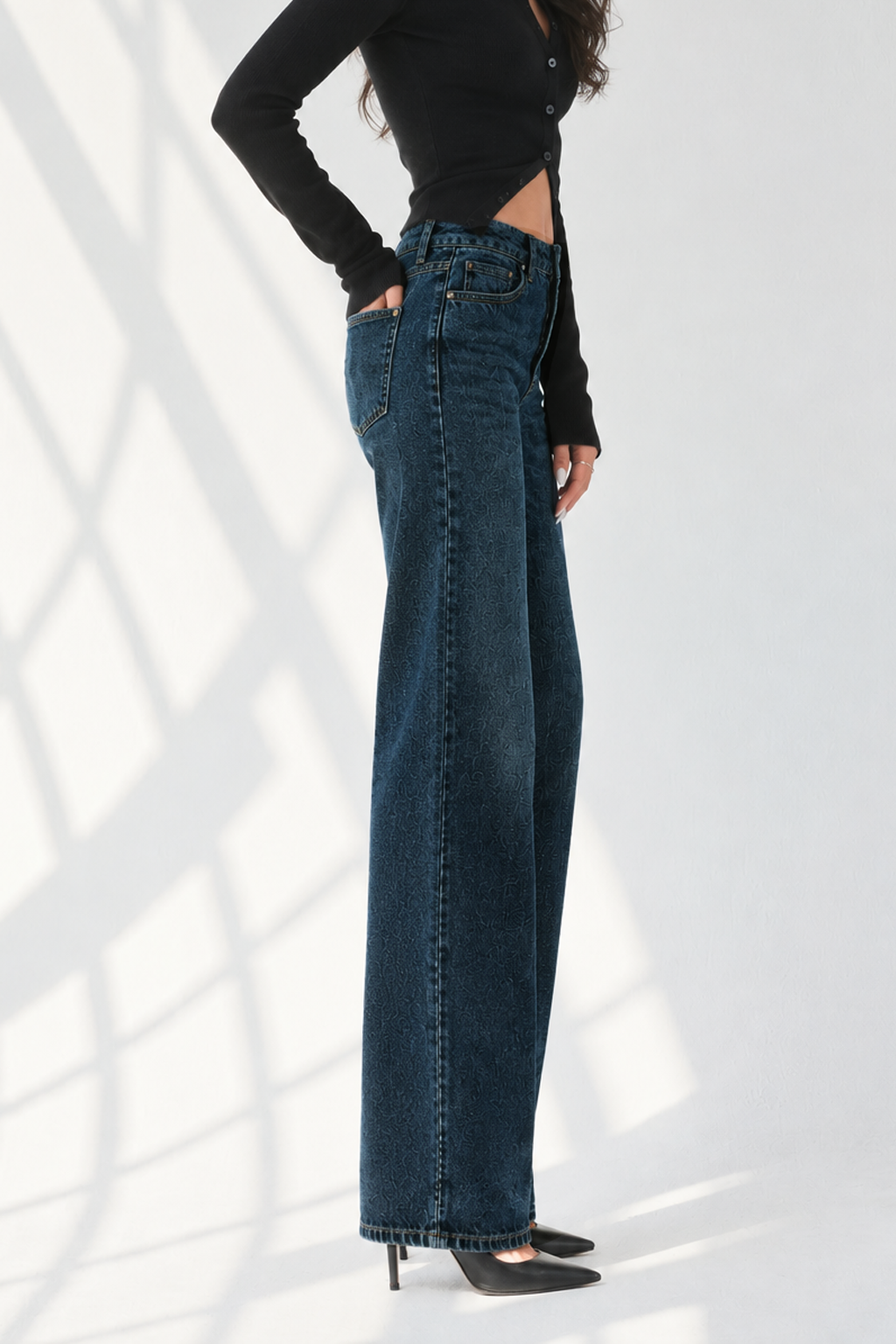 Copper Blue Loose Straight Fit Jeans