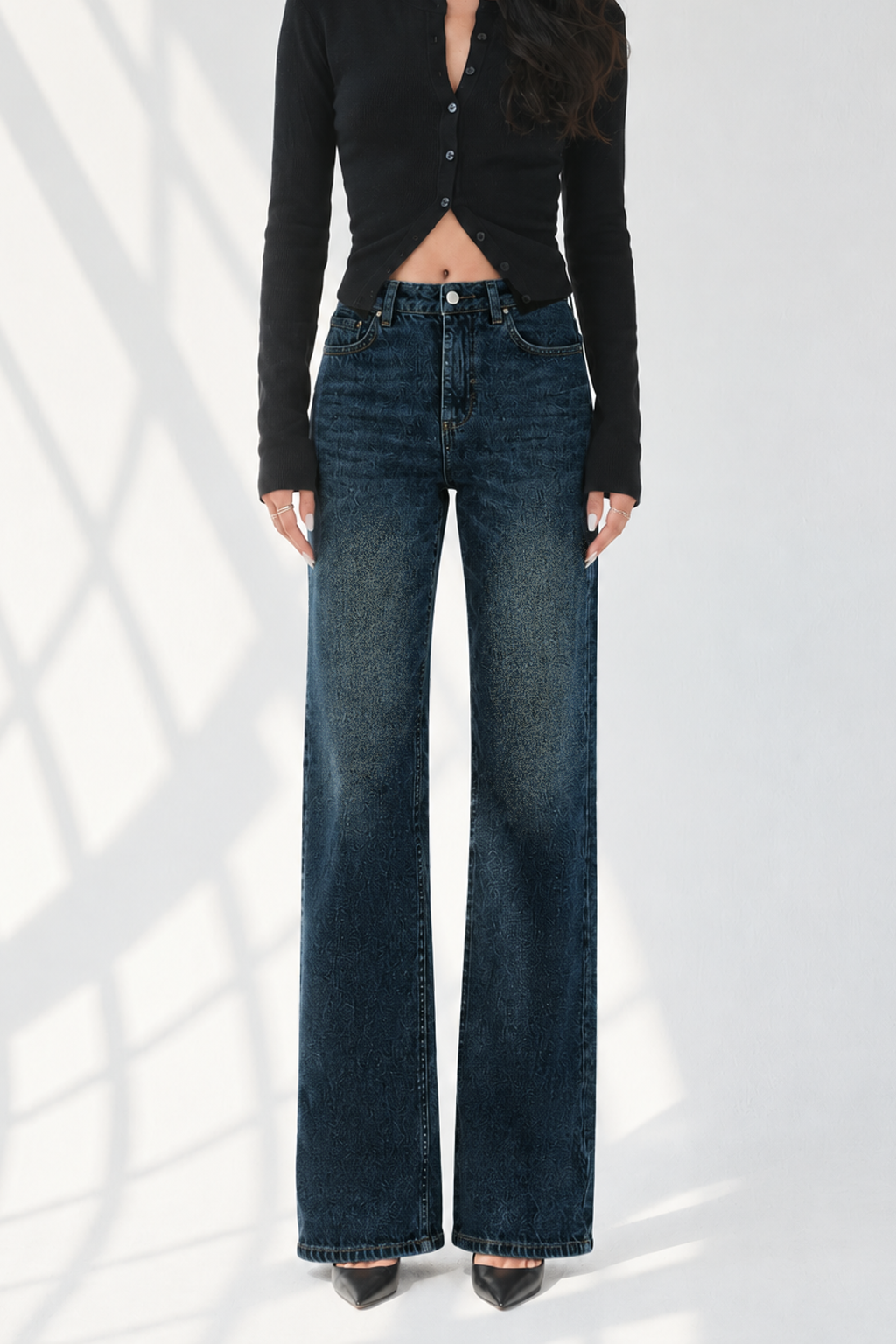 Copper Blue Loose Straight Fit Jeans