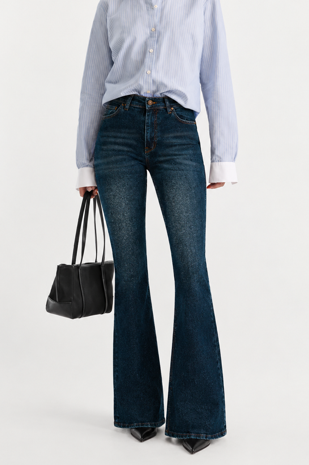 Copper Statement Flare Jeans