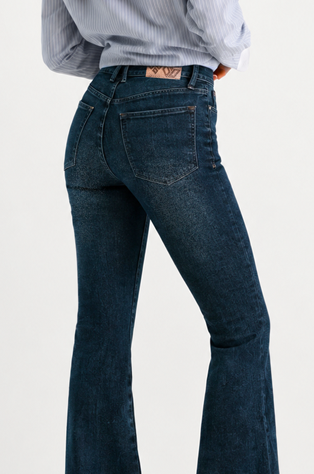 Copper Statement Flare Jeans