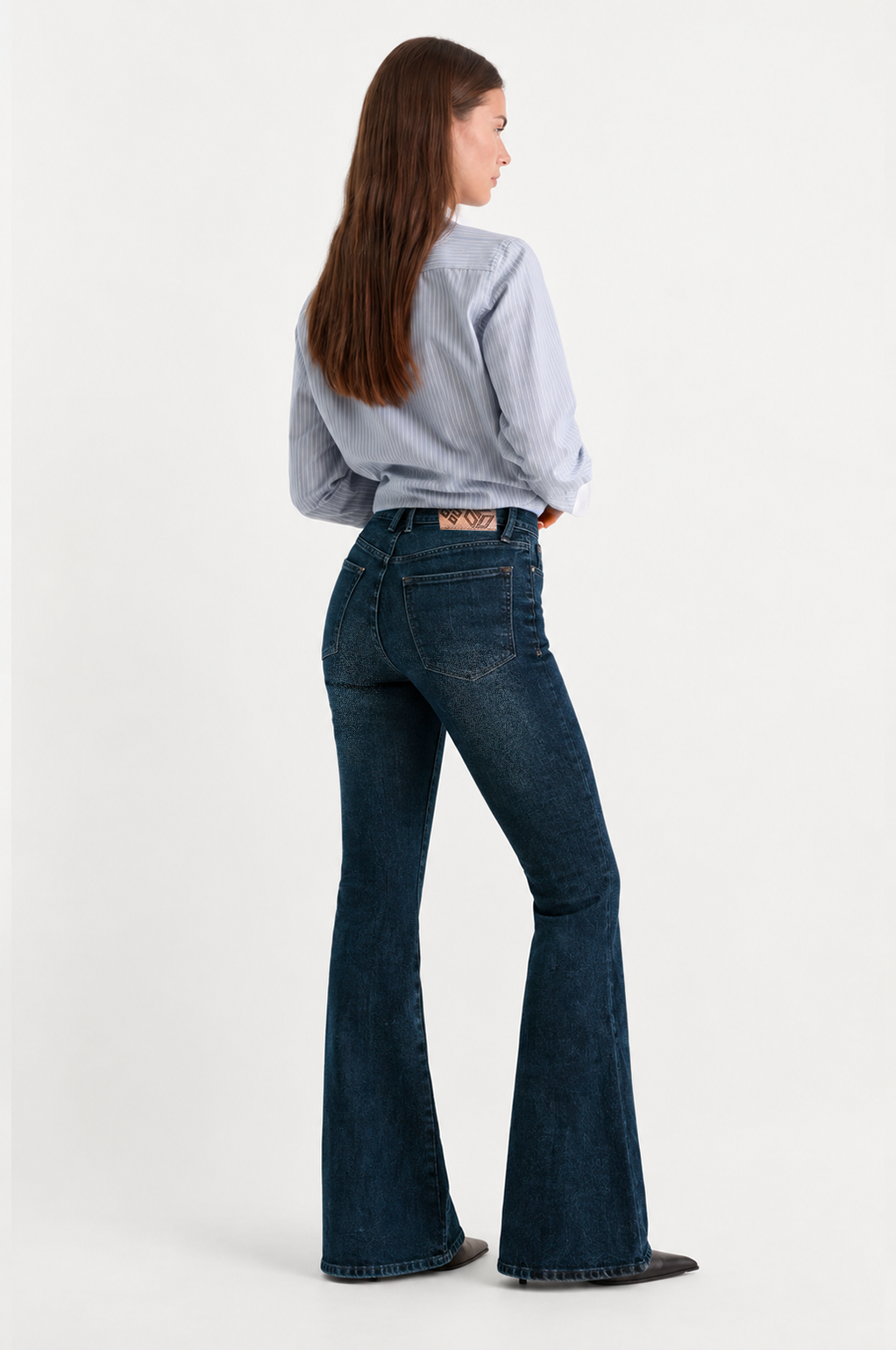 Copper Statement Flare Jeans