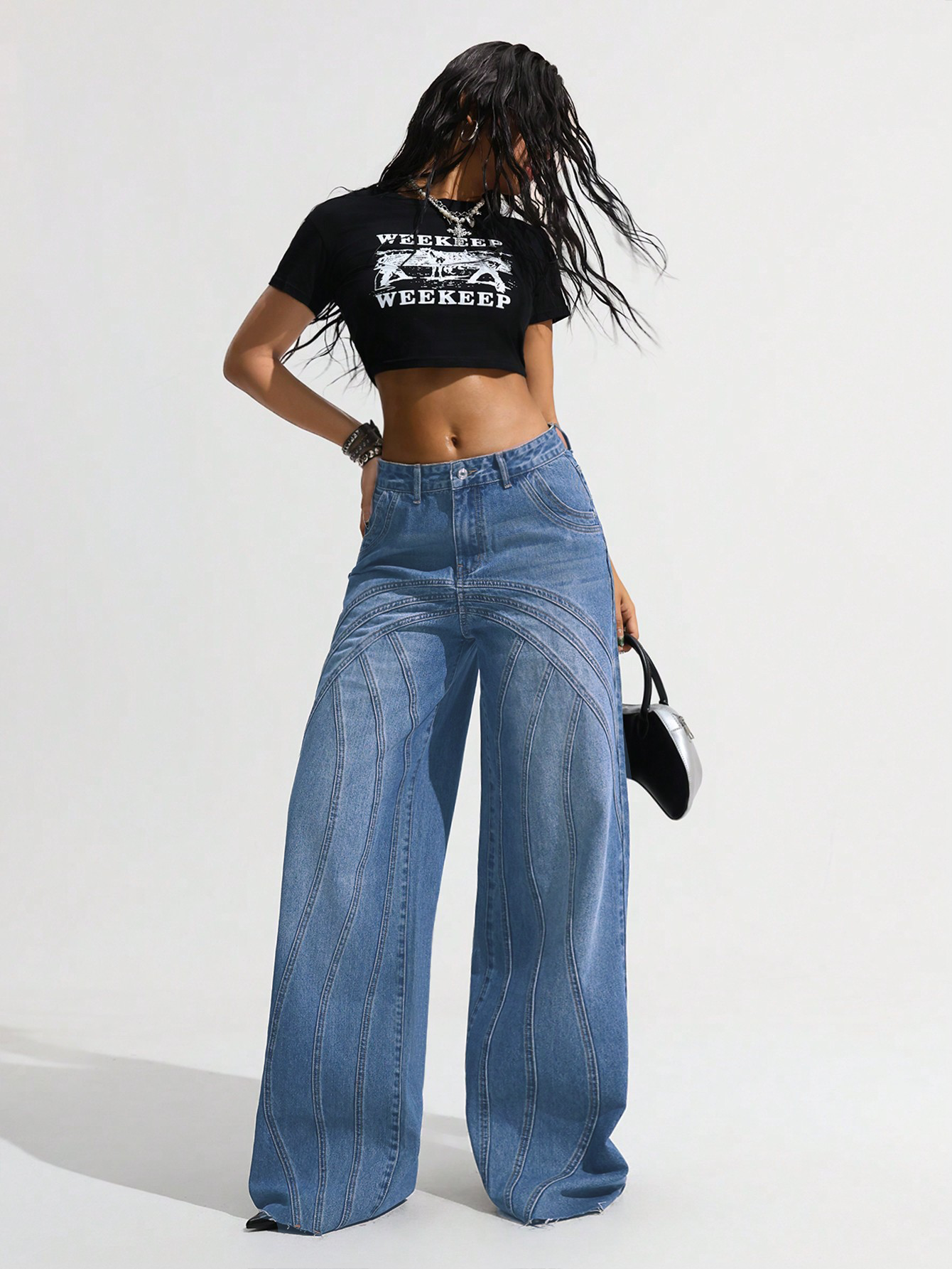 Pannel Play Wide Leg Jeans