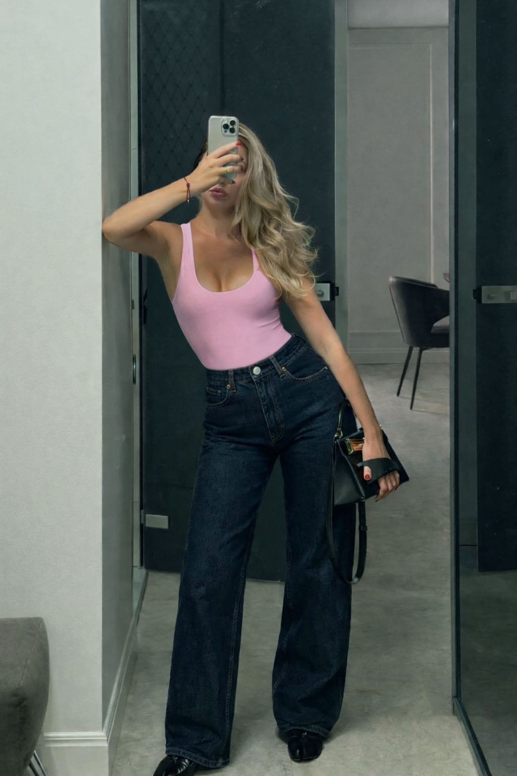 Cosmic Blue Dad Fit Straight Jeans