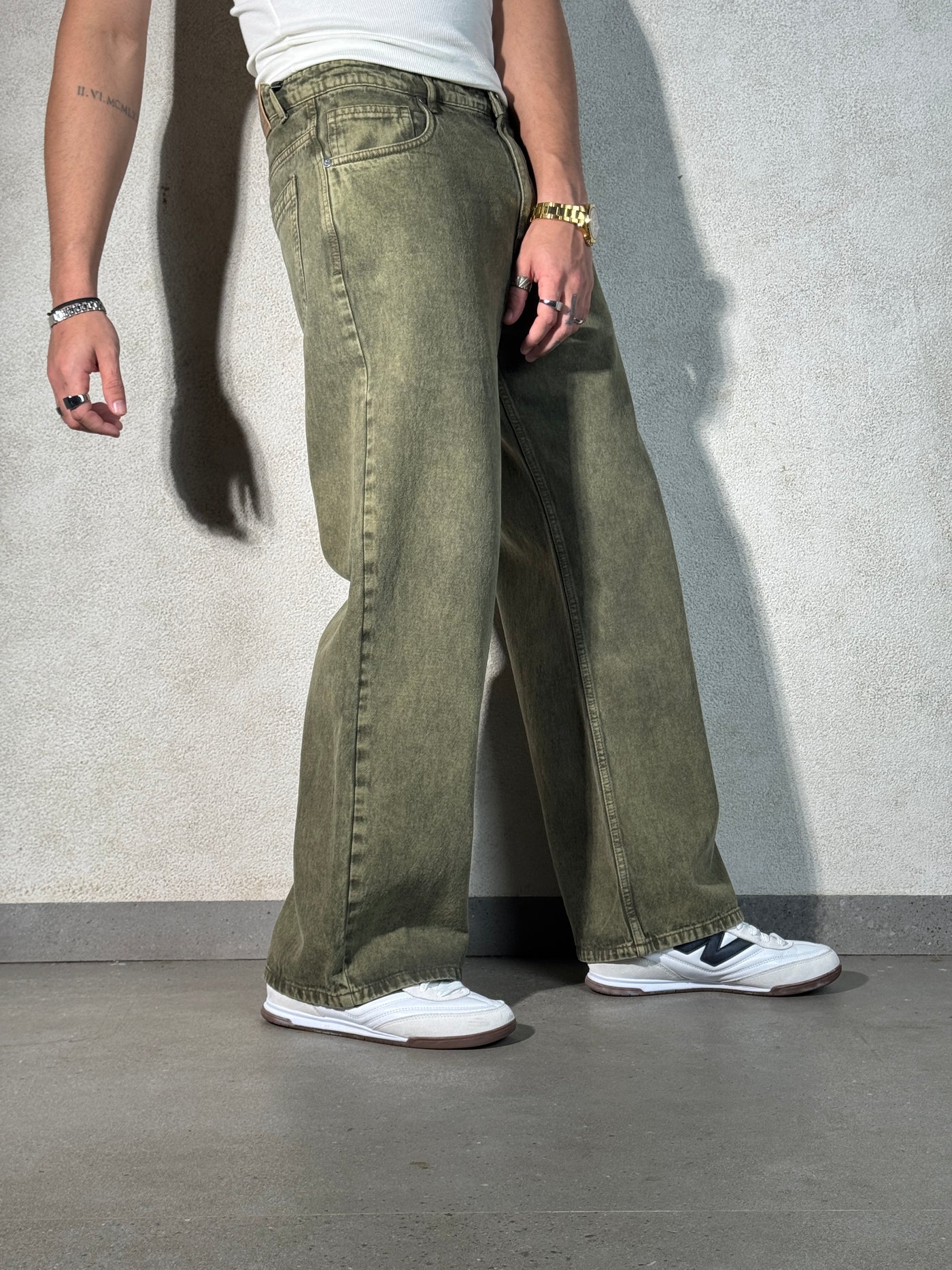 Sage Rust Wide Leg Jeans