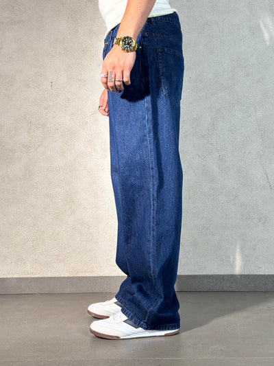Air Force Blue Baggy Fit Rigid Jeans